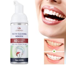 셀프치아미백 치아 화이트닝 미백기 60ml 민트 맛 무스 무스 거품 치약 깨끗한 얼룩