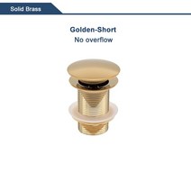 욕실 분지 팝업 드레인 밸브 닦았 골든 싱크 스토퍼 정착물 황동 블랙 세면기 바운스 필터, 11 Golden NO overflow S_01 기타