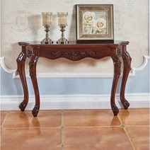 북유럽 엔틱 화장대 현관 콘솔, 어셈블리 + 1.38m 우드 컬러 + 기본