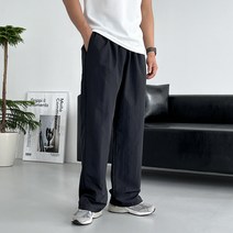 데일트 남자 여름 나일론 밴딩 와이드 팬츠