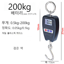 매달림 톤백 저울 1톤 산업용 전자 고중량, 블랙 200kg(플라스틱 케이스)
