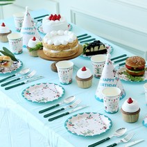 [파티테이블웨어] 미미셀렉 생일 파티 테이블 방수 커버 식탁보 270 x 130 cm, 레인보우, 2개