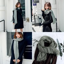 마트498 여성용 트위드목도리(에버그린) 여성스카프 겨울넥워머 겨울스카프 가을여행룩 목스카프 예쁜머플러 빅