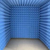 이동식 소음 차단 방음 음악 작업 1인 독서실(LED 무료 제공), 3.외부 실버그레이+내부 블루+LED 미포함