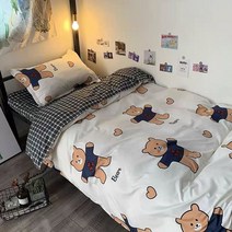 MOHEGIA 새로운 간단한 침대 시트/퀼트 베갯면 3 피스 세트