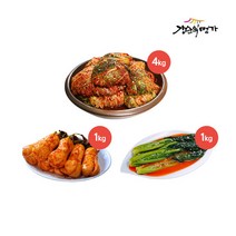 [강순의명가] 명품 김치 3종세트 총 6kg (김치 포기 4kg+ 총각 1kg+ 갓1kg), 상세 설명 참조