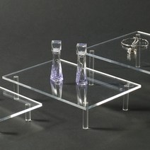 진열대(테이블사각)/투명 아크릴 받침대 상품 거치대 소품 트레이 악세사리 주얼리 전시대