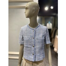 시슬리반팔라운드넥트위드자켓SAJKC9331