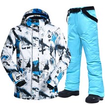 남자 스키복 스노우 보드복 세트스키복 남성 브랜드 겨울 바람막이 방수 보온 스노우 재킷 및 바지 세트 스