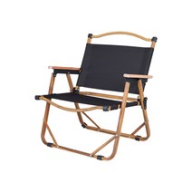 ANYOU 릴렉스 접이식 경량 캠핑 의자 1+1세트 원목 간편 튼튼한 캠핑의자 2P SET 초경량 폴딩 낚시 의자 체이 세트, M, 2개, 아이보리