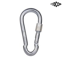 코코프 강철 스틸 잠금 락타입 초대형 카라비너 등산비너 12mm x 14cm 파우치포함, 단일색상1P+파우치