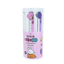 핑크풋 600 당근친구들 캐릭터 자 4종 x 10p, 퍼플, 옐로우, 핑크, 민트, 1세트