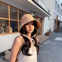 미니 레이스 밀짚 벙거지 보넷햇 모자/여성/밀짚/썬캡/여름