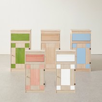 엘린까사 원목 더스트박스 대형 인테리어 휴지통 분리수거함 다용도 수납정리함 5color, 그린, 1개
