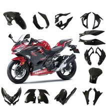 자전거흙받이 prepreg 탄소 섬유 3k 트윌 프론트 리어 펜더 테일 어퍼 미드 로우 사이드 페어링 for kawasaki ninja 400 ex400 2018 2019
