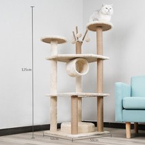 반려동물 고양이 프레임 심플 오픈형 매트 캣타워, 313