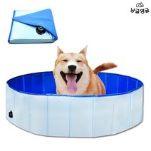 냥글댕글 강아지 수영장 애견 접이식 욕조 고양이 목욕통, 1개, 03_레드 80 cm x 30 cm