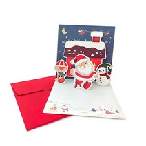 크리스마스 카드 1-5pcs 3d 산타 결혼 인사말 파티 초대장 선물 새해 인사말 선물, 이것, 5개