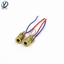 5Pcs 3V 5V 650nm 6mm 빨간 점이 작은 레이저 모듈 내부 디밍 구리 헤드 미니 포인터, 01 3V