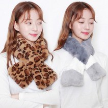 젤로스 따뜻한 밍크 페이크퍼 목도리 2종 세트