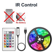 펫드라이룸 USB Led 스트립 조명 5050 RGB LED 테이프 리본 유연한 램프 5V 블루투스 전화 제어 방 TV 백, 02 IR No APP Control_06 30M