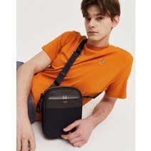 21FW [populet]브라운 가죽배색 나일론 미니크로스백 WUBA1F029W3