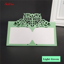 생일축하카드 팝업카드 메세지 세트10/50/100장 세트 웨딩 테이블 카드 종이, 10 light green_01 10장 세트