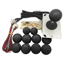 아케이드스틱 가정용 오락실 pc 조이스틱 LED 아케이드 DIY 키트 USB PC 게임 DIY 라즈베리 파이 컨트롤러, 한개옵션1, 04 Black