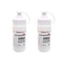 비비드 아크릴물감낱색 801 화이트 2p, 220ml, 1색