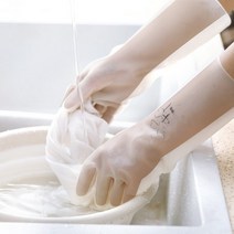 니트릴 라텍스 주방 고무장갑 설거지 안 찢어지는 질긴 락텍스 장갑 M