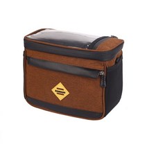 자전거안장가방 자전거가방 자전거캐링백 전기 자전거 접는 병 앞 가방 터치 스크린 사이클링 절연, Brown