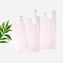 자연으로 돌아가는 친환경 생분해 비닐봉투 (100매) 분리수거 주방 사무실, 생분해봉투(중)100매