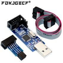 USBASP-USBISP AVR 프로그래머 USB ATMEGA8 ATMEGA128 ATtiny/CAN/PWM 10 핀 와이어 모듈 DIY 핀-6 어댑터 보드 1 세트, [01] 1 Set