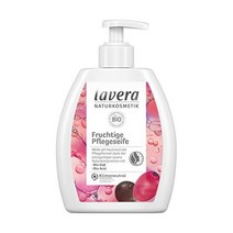 라베라 프루티 케어 비누 유기농 고지 및 아사이 마일드 클리닝 향 비건 pH 피부 중립 조제분유 6팩 6 x 250ml lavera 427086