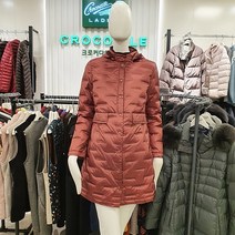 크로커다일레이디 무늬가 예쁜 후드 집업 초경량 덕다운 패딩 점퍼 뉴코아 인천점