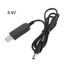 USB 5V ~ 4.2V 8.4V 12.6V DC 5.5x2.1mm 충전 라인 컨버터 전원 충전 케이블 18650 리튬 배터리 팩 용, 만능인