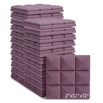 방음부스 가정용 노래방 방음 부스 차음재 흡음재 폴리 에스터 벽 스티커 - 벽 폼 음악 스튜디오 어쿠스틱 폼 절연 도어 홈 액세서리, mgt-보라색, 6개, 고밀도