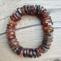 호박팔찌 천연석 원석 팔찌 새해 선물 진짜 검은 큰 독특한 구슬 좋은 냄새 자연 의료