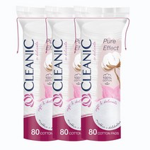 클레아닉 천연 순면화장솜 소프트터치 80매X3sets, 단품없음