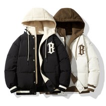 남자 빅사이즈 후드 숏패딩 점퍼 고등학생 커플 보세 패딩점퍼 야구점퍼 캐주얼 과잠바