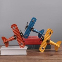 빈티지 레트로 소품샵 엔틱 철예 제2차 세계 대전 비행기 모형 거실 술장 장식장 서가, 05 스몰 옐로우 38팩