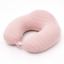 요즘 잘팔리는 U 자형 여행 베개 스토리지 항공기 메모리 폼 줄무늬 크리 에이 티브 목 쿠션 홈 야외 섬유, [03] 분홍색, [01] 30x30x13cm