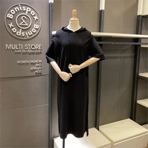 [보니스팍스] NC02 패턴 짜임 니트 후드원피스 B22KO020