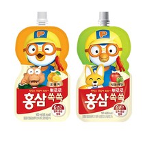 팔도 뽀로로 홍삼쏙쏙 100mlx30개 3종택1 아기주스, 1세트, 사과매실20개+오렌지10개