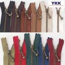 퀼팅맘 YKK지퍼 앤틱 자크 (빈티지 물방울), 03. 연베이지[20cm]
