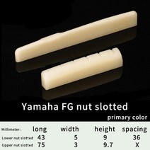 배기팁 Wosion Bovine 뼈 기본 색상 어쿠스틱 클래식 기타 너트 슬롯 다양한 크기, 8.Yamaha FG guitar
