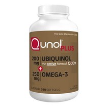 Qunol 큐놀 플러스 유비퀴놀 200mg & 오메가3 250mg 90소프트젤