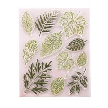 리프 실리콘 클리어 인감 스탬프 DIY Scrapbooking 엠보싱 사진 앨범 장식 종이 카드 공예 아트 수제 선물, 분명한