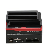 도킹스테이션 외장하드 하드도킹 워크스테이션2.5 "/3.5" USB 3.0-2 SATA 포트 1 IDE 외장형 HDD, 02 AU Plug