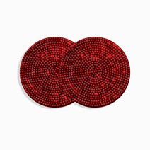 다이아몬드 자동차 물컵 슬롯 미끄럼 방지 매트 실리카 젤 패드 컵 홀더 가제트 블링 여성용 액세서리, 03 빨간